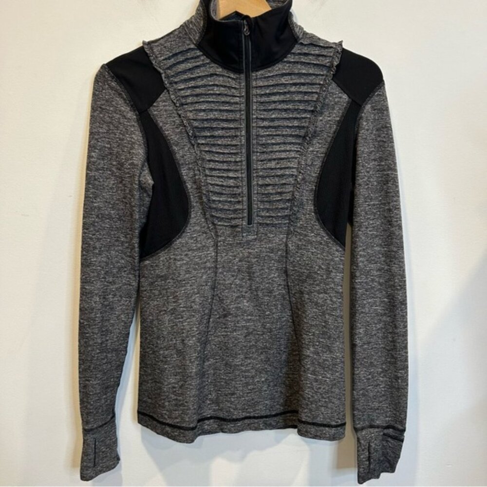 Lululemon Run Your Heart Out Pullover (First Release) Heathered Black - Picture 9 of 16